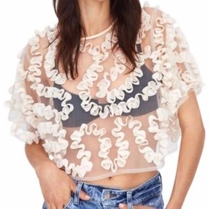 New Zara sheer lace blouse